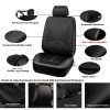 For Toyota Auto Car Seat Cover Full Set Leather 5-Seat Front Rear Protector