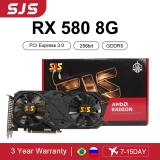 SJS Video Card RX 580 8G 256Bit 2048SP GDDR5 AMD GPU Graphics Cards Game