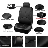 For Toyota Auto Car Seat Cover Full Set Leather 5-Seat Front Rear Protector