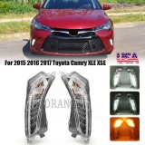 For 2015 2016 2017 Toyota Camry XLE XSE Front Bumper Fog Lights Lamps LH+RH Pair